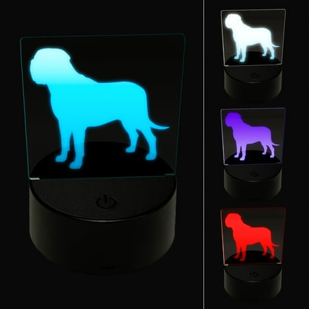 

English Mastiff Dog Solid LED Night Light Sign 3D Illusion Desk Nightstand Lamp