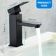 thumbnail image 3 of Aleko Grifo de baño negro mate Grifo monomando de agua fría y caliente de acero inoxidable con mangueras incluidas Grifo de lavabo negro Grifo de baño negro Grifo de baño negro ACTIVE Biensenido a ACTIVE, 3 of 5