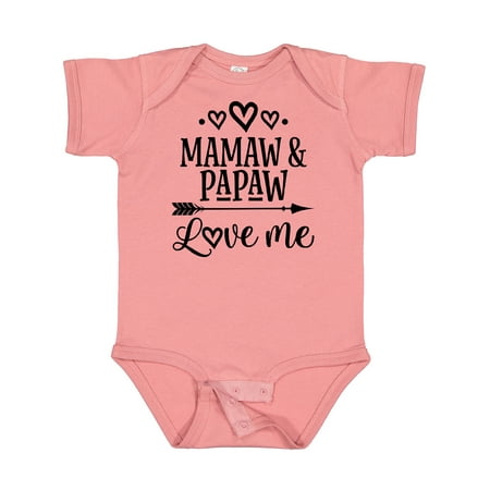 

Inktastic Mamaw and Papaw Love Me Gift Baby Girl Bodysuit