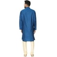thumbnail image 3 of SKAVIJ Men's Kurta Pajama Set for Men Indian Traditional Wear Party Dress Turquoise S, 3 of 6