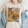 thumbnail image 2 of Touchdown Game Day Fall Football T-Shirt, Retro Coquette Autumn Vibes Tee, 2 of 6