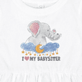 thumbnail image 4 of Inktastic I Love My Babysitter Elephant Family Girls Baby Dress, 4 of 5