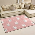 thumbnail image 2 of SKYSONIC Lightweight Soft Area Rugs Cute Bunny Head and Heart Floor Mat Doormat for for Rooms Entrance Hardwood Floor Living Room 31 x 20 inch（2'7" x 1'8"） Nursery Rugs, 2 of 6