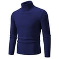 thumbnail image 1 of ameIAEA Pull Col Roulé pour Hommes Manches Longues Couleur Unie Tricoté Léger, 1 of 2