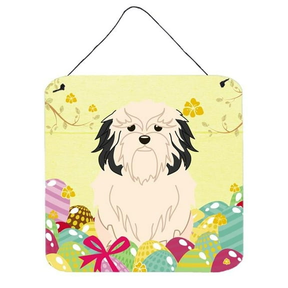 Easter Eggs Lowchen Wall or Door Hanging Prints