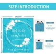 thumbnail image 3 of God is My Comforter Blanket - Scripture Blanket with Healing Caring Inspirational Faith Prayer Religious Gifts for Women Christian Bible Verse Throw Blanket (God Turquoise, 50 X 60 Inches), 3 of 6