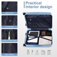 thumbnail image 4 of Zimtown 3 Piece Carry-on Luggage Sets, PP Hardside Suitcase Set with Spinner Wheels, Portable Travel Bag and Toiletry Bag, Blue, 4 of 8