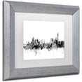 thumbnail image 2 of Trademark Fine Art "Manchester England Skyline B&W" Canvas Art by Michael Tompsett, White Matte, Silver Frame, 2 of 4