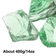 thumbnail image 3 of Uxcell Fire Glass for Fire Pit, 1.97"-3.15" High Luster Reflective Glass Rocks, Light Green, 3 of 5