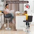 thumbnail image 6 of YRLLENSDAN Tall Bar Stools Set of 2 High Bar Chairs Kitchen Bar Stools Swivel Adjustable Bar Stool Leather Island Chairs Set of 2 Counter Height Bar Stools with Back,Brown, 6 of 7