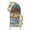 Blue, variant on Cute Dog Claws Arch Backdrop Cover 4FT, Farmhouse Blue Wooden Puppy Pawprints Spandex Fitted Stretchy Arch Stand Covers, Round Top Chiara Backdrop Cover for Wedding Party Birthday Baby Shower