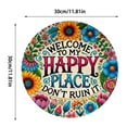 thumbnail image 3 of Welcome To My Happy Place Customizable Door Hanger Sign For Indoor Outdoor Wall With Inspirational Greeting Message Door Hanging Decoration Easy To Use, 3 of 7