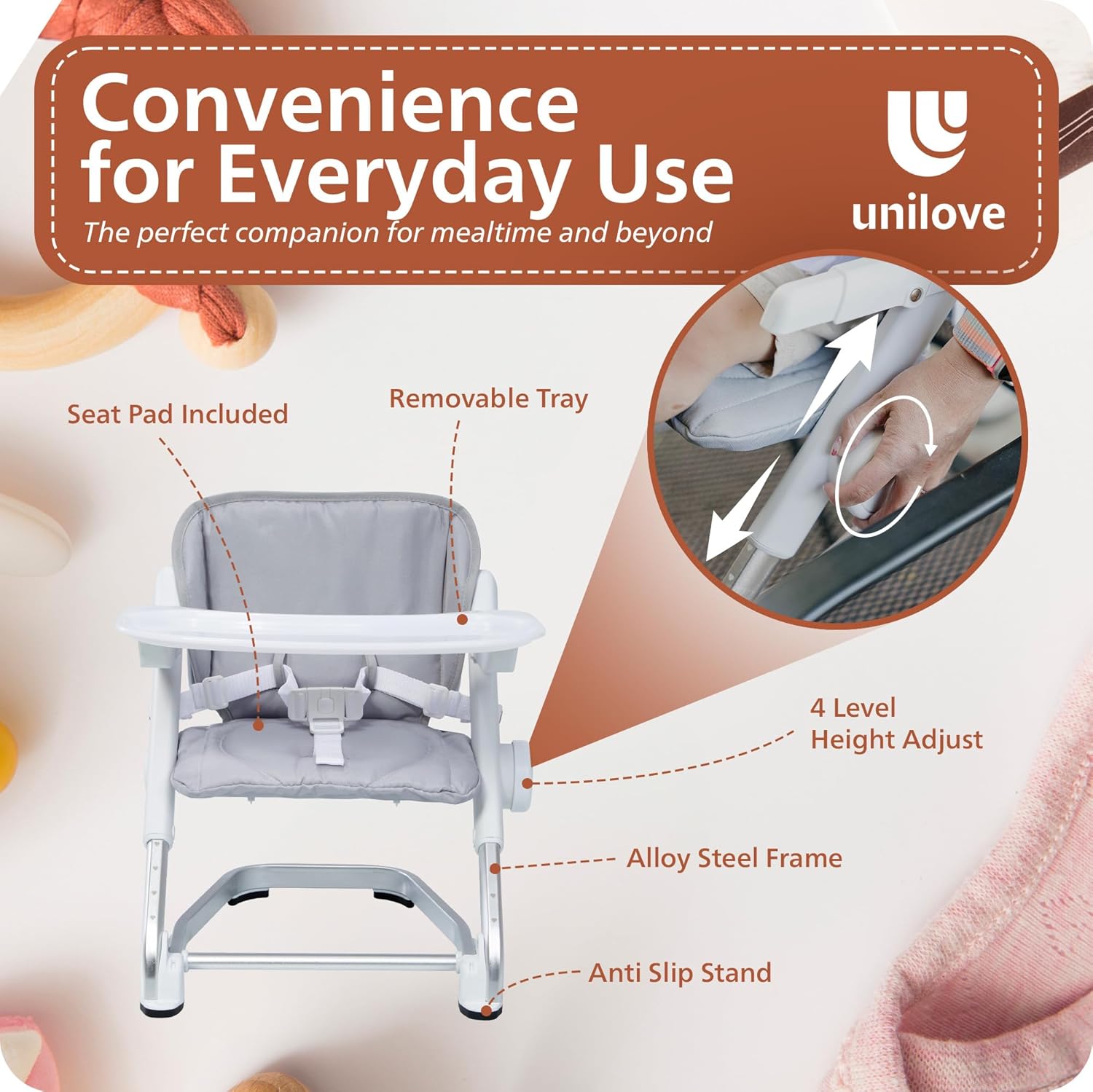 Feed Me Go 3-in-1 Travel High Chair Booster Seat