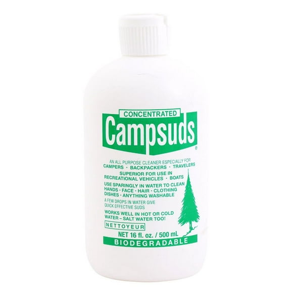 Campsuds Outdoor All Purpose Soap - Biodegradable -Environmentally Friendly - Great for Camping, Backpacking, Traveling - 16oz