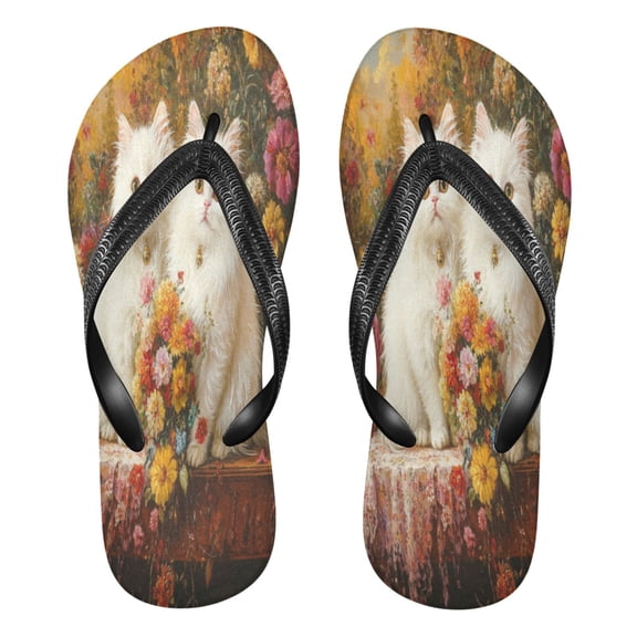 YAZAOOSummer Flip Flops Creatively Holiday Bear Wishes Simple Beach Sandals