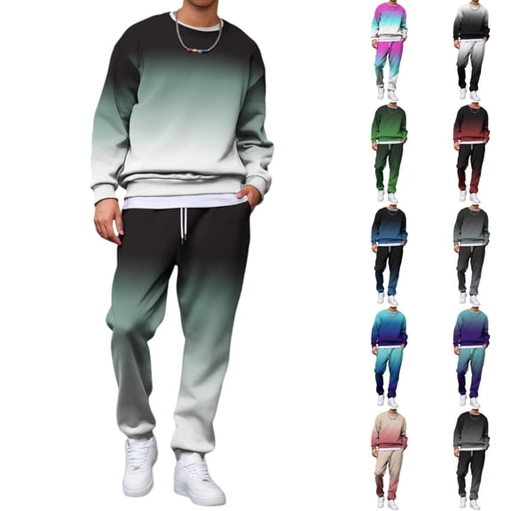 Men's Sweatshirt and Sweatpants 2 Piece Set Oversized Joggers Tracksuit for Men Lounge Sport