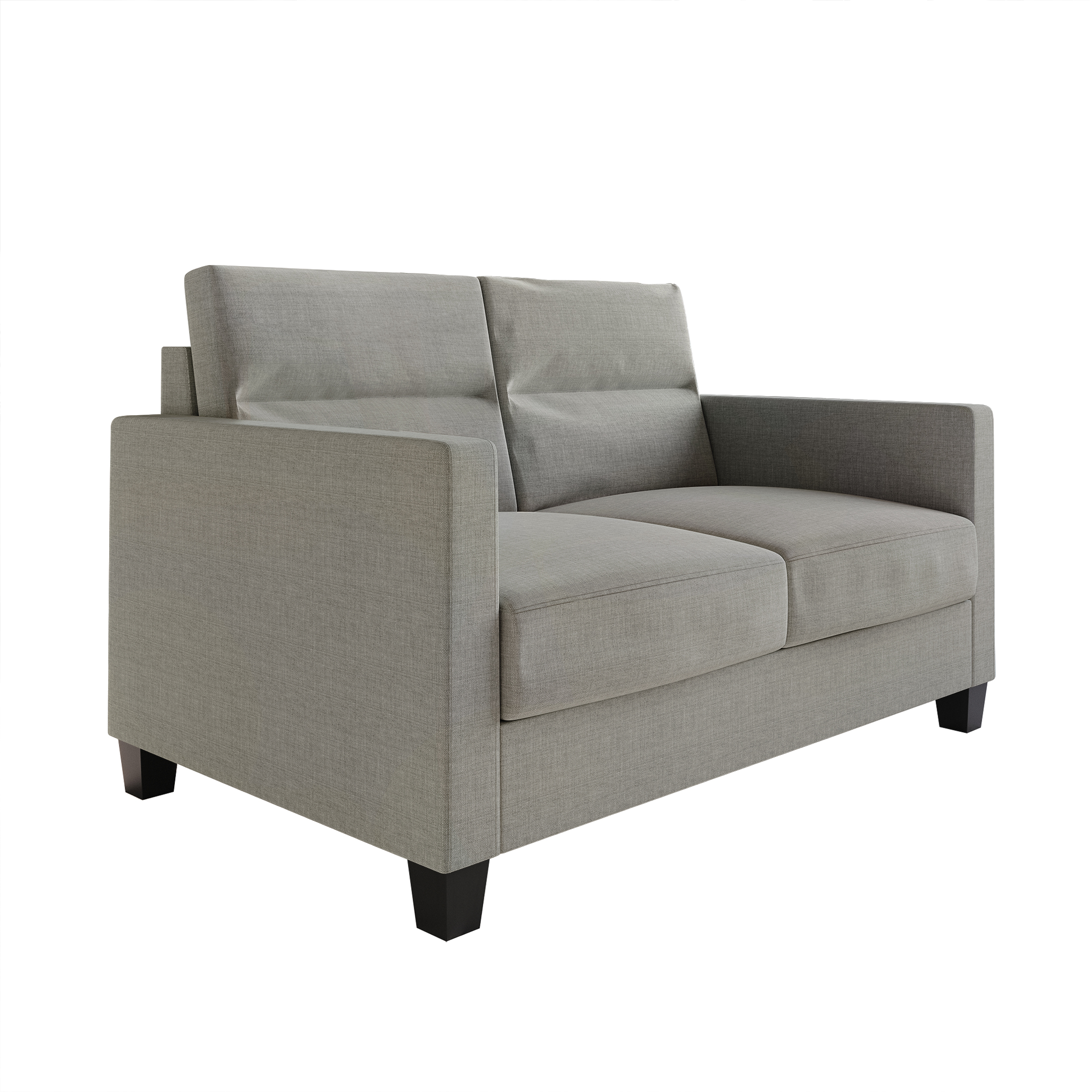 Castle Place Contemporary Linen Upholstered Loveseat, Grey