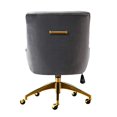 thumbnail image 4 of TOV Furniture Beatrix Modern Upholstered Home Office Swivel Chair Gray, 4 of 5