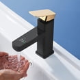 thumbnail image 1 of Grifo de lavabo, grifo de lavabo con pantalla digital de temperatura LED inteligente Negro perfecl Grifo de baño, 1 of 8