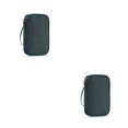 thumbnail image 3 of Yuarrent Bolsa de almacenamiento de cables para auriculares, estuche de transporte portátil para acampar, organizador de auriculares, bolsa con Azul marino 2piezas, 3 of 6