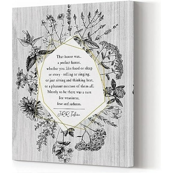 Inspirational Framed Canvas Wall Art House Quote that House was a Perfect House Painting Poster Wall Decor For Bedroom Home Office 8x12 Inch