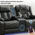 thumbnail image 4 of Othniel Manual Recliner Sofa Set 6-Seater with Bass Speaker,Wireless Charger,LED Light Black, 4 of 8