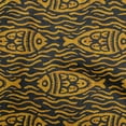 thumbnail image 1 of oneOone Viscose Chiffon Gamboge Yellow Fabric Asian Block Fish Sewing Craft Projects Fabric Prints By Yard 42 Inch Wide, 1 of 4