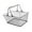 Black, variant on Miulika Shopping Basket Grocery Basket Multifunctional Metal Convenient Portable with Handles for Supermarket Retails Stores Home White
