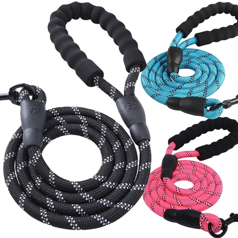 CoreLife Reflective Dog Leash 6 ft High Visibility Nylon Braided