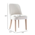 thumbnail image 5 of WestinTrends Mid-Century Modern Upholstered Boucle Dining Chair, Black (Set of 2), 5 of 12