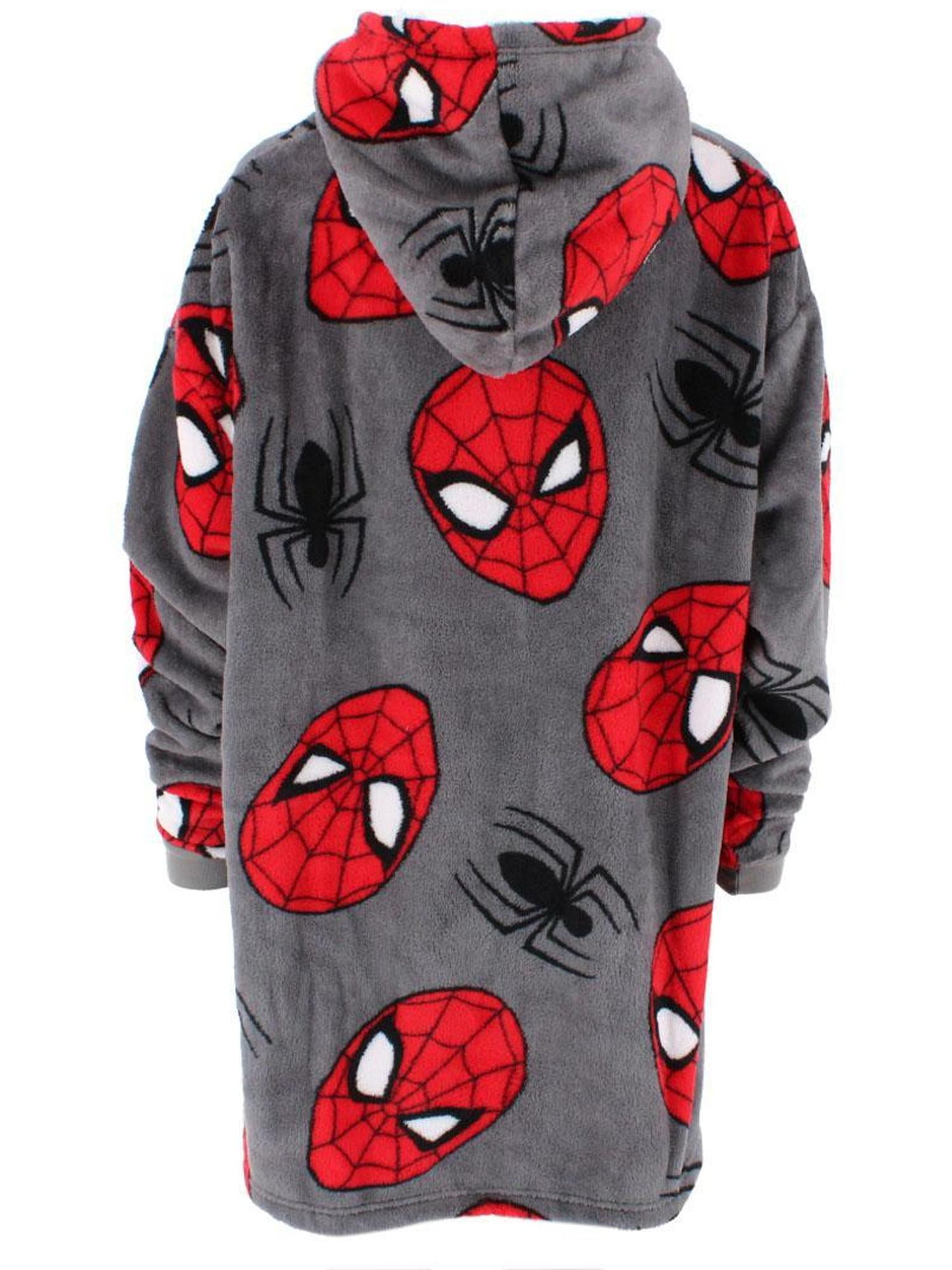 Textiel Trade Boy's Spiderman Plush Pullover Hoodie Blanket