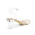 thumbnail image 2 of Sandalias de Tacón Grueso para Mujer DREAM PAIRS Nude Transparente Talla 5, 2 of 6