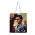 thumbnail image 1 of You TV Series Bolso de tela con estampado de lienzo para mujer, bolsa de compras reutilizable y estética, con cremallera interior, regalo para mujer,38*45cm., 1 of 6