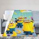 thumbnail image 2 of Manta de Minions, manta de felpa grande súper suave y esponjosa para niños, niñas y adultos jóvenes, manta de franela cálida y acogedora para sala de estar, sofá cama para todas las estaciones, 40 x, 2 of 8
