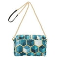 thumbnail image 2 of FORMRS Women Crossbody Purse with Chain Strap Vegan Leather Shoulder Handbag, Light Blue Geometric Pattern, 2 of 7