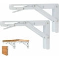 thumbnail image 1 of Soporte de estante triangular para aplicaciones de alta resistencia, soporte de consola plegable montado en la pared, soportes ahorradores de espacio, fácil instalación, material resistente, acero, 1 of 5