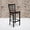 Mahogany Wood Seat/Black Metal Frame, variant on Emma + Oliver 2 Pack Black Window Back Metal Restaurant Barstool - Burgundy Vinyl Seat