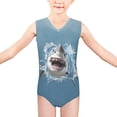 thumbnail image 2 of Maillot de Bain une Pièce pour Filles 3-14 Col en V Maillot Sans Manches, 2 of 5