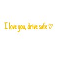 thumbnail image 2 of Summercome I Love You Driving Safe Mirror Sticker, Drive Safe I Love You Sticker, with Heart for Rearview Mirror & Window, Vinyl Decal, Car Accessories andGift, Yellow, 2 of 8