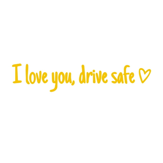 Birdeem I Love You Driving Safe Mirror Sticker Drive Safe I Love You Sticker with Heart for Rearview Mirror Window Vinyl Decal Car Accessories and Driver Gift