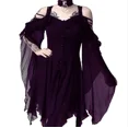 thumbnail image 3 of Vestido Medieval renacentista Retro, vestido de noche gótico, fiesta Rave, Halloween, Carnaval, Pirata, bruja, Horror, disfraz de Cosplay, 3 of 5