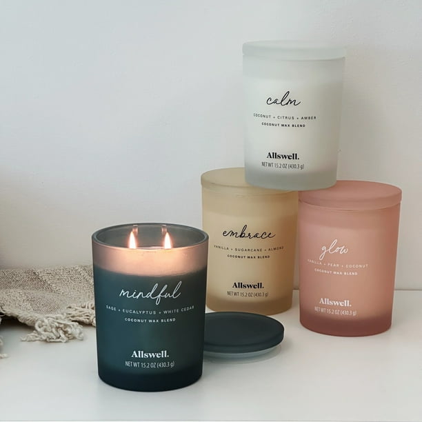 Allswell Mindful (Cashmere + Cedarwood + Musk) Scented 2-Wick 15oz