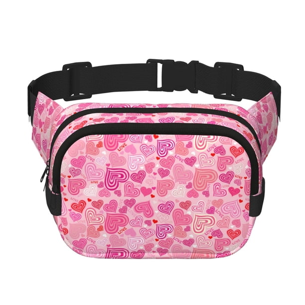 Balery Love Mochila Cinturón para Mujeres y Hombres, Bolsa de Cintura Impermeable de Doble Capa con Correa