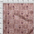 thumbnail image 3 of oneOone Rayon Dark Rose Brown Fabric Asian Block Craft Projects Decor Fabric Printed By The Yard 56 Inch Wide, 3 of 4