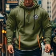 thumbnail image 5 of Fall Winter Men's Sweatshirt Hoodie Zipper Arm Pocket Cardigan Sports Large Size Casual Hoodies For Men,Size S-5XL, 5 of 5