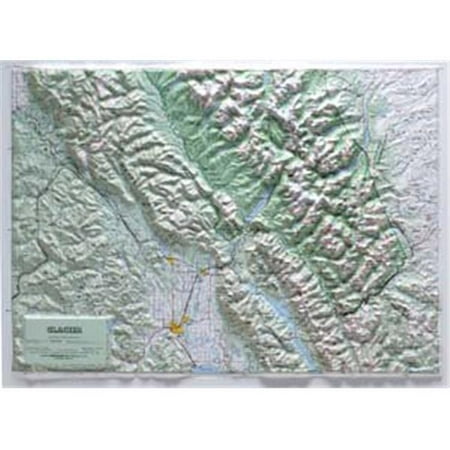 - Hubbard Scientific Raised Relief Map 416 Glacier National Park