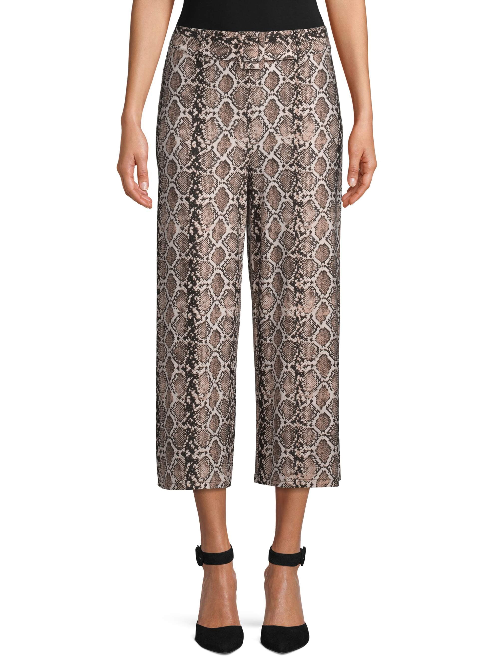 No Comment No Comment Juniors' Printed Wide Leg Cropped Pants