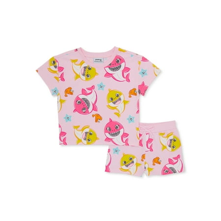 

Baby Shark Baby and Toddler Girls Tee and Shorts Set 2-Piece Size 12M-5T