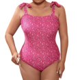 thumbnail image 1 of Aayomet Womens Bathing Suits Swimsuit Multi Color Solid Color Big Size Swimsuit Knitted Swimsuit (Hot Pink, XXL), 1 of 5
