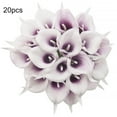 thumbnail image 1 of Decoración floral artificial oficina en casa PU flor falsa ceremonia de boda Mini flor artificial, blanco púrpura 20 Piezas Vogacara HA6565-05B*20, 1 of 3